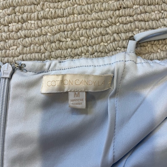 Blue Ruched Mini Dress - Picture 4 of 4